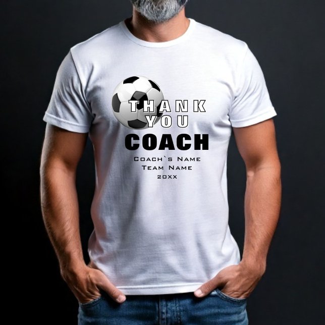 T-shirt Entraîneur Merci de balle de football (Créateur téléchargé)