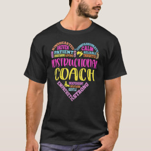 T-shirt Entraîneur pédagogique Cœur arc-en-ciel Entraîneur