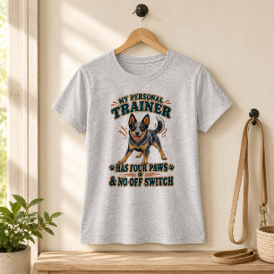 T-shirt Entraîneur Personnel Drôle Blue Heeler