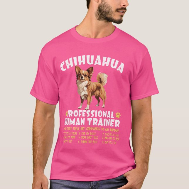 T-shirt Entraîneur professionnel de longue date du Chihuah (Devant)