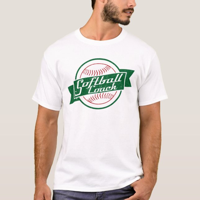 T-shirt Entraîneur Sofball avec nom et numéro Retour Impri (Devant)