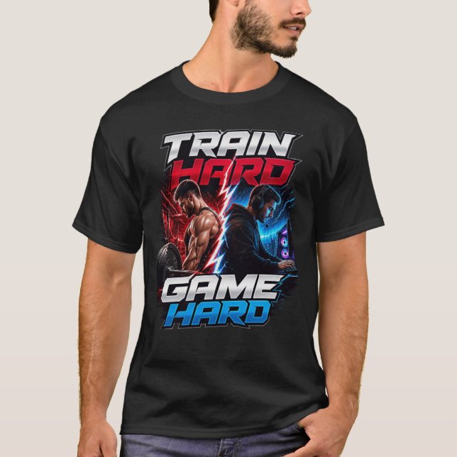 T-shirt Entraînez-vous dur, jouez dur : Split dynamique à  (Devant)