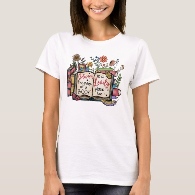 T-shirt Entre la page d'un livre (Devant)