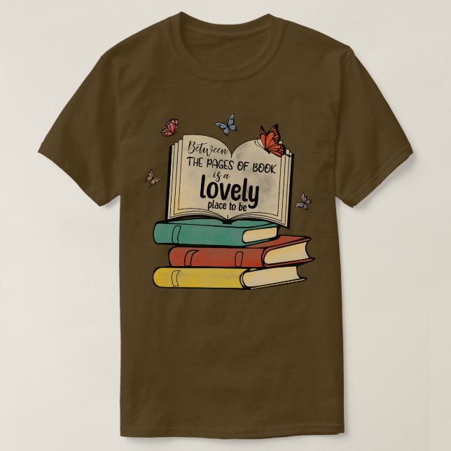 T-shirt entre les pages du livre, c'est un endroit agréabl (Design devant)