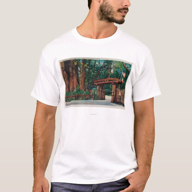 T-shirt Entrée à de grands arbres parc, le comté de Santa (Devant)