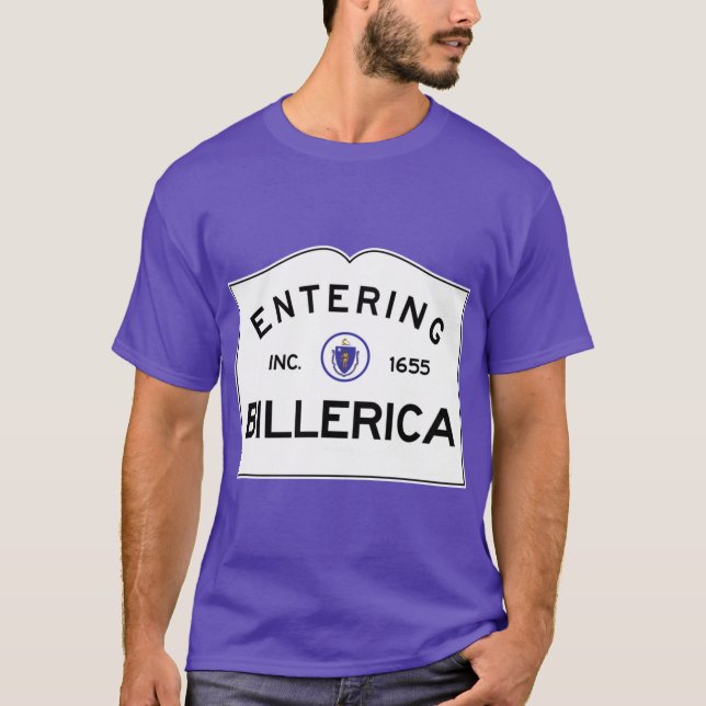T-shirt Entrée Billerica Massachusetts Commonwealth de M (Devant)