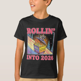 T-shirt Entrée dans 2026 Drôle de Raton Laveur Meme Bonne