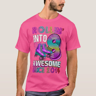 T-shirt Entrée dans 8 Incroyable 2014 Roller Skating 8e An