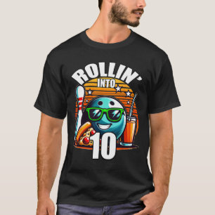 T-shirt Entrée dans la fête d'anniversaire de bowling 10 1