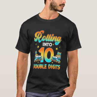 T-shirt Entrée dans les 10 chiffres doubles pour les 10 an