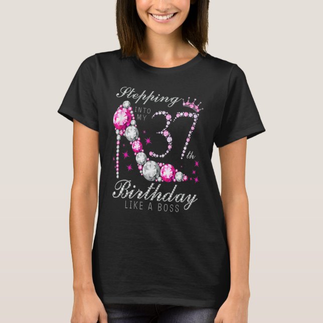 T-shirt Entrée Dans Mon 37E Anniversaire Comme Un Patron 3 (Devant)
