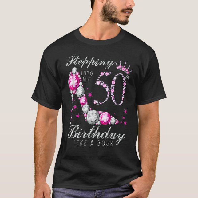 T-shirt Entrée Dans Mon 50E Anniversaire Comme Un Patron 5 (Devant)