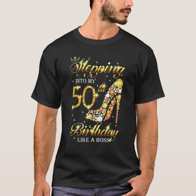T-shirt Entrée Dans Mon 50E Anniversaire Comme Un Patron 5 (Devant)
