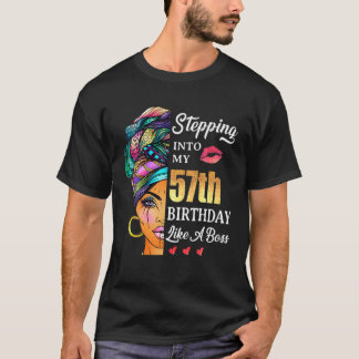 T-shirt Entrée Dans Mon 57E Anniversaire Comme Un Patron P