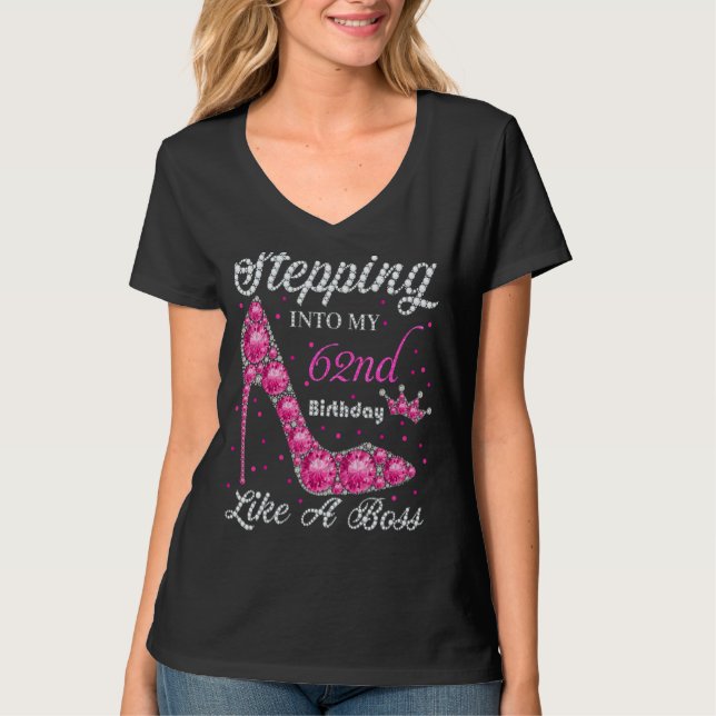 T-shirt Entrée Dans Mon 62E Anniversaire Comme Un Patron A (Devant)