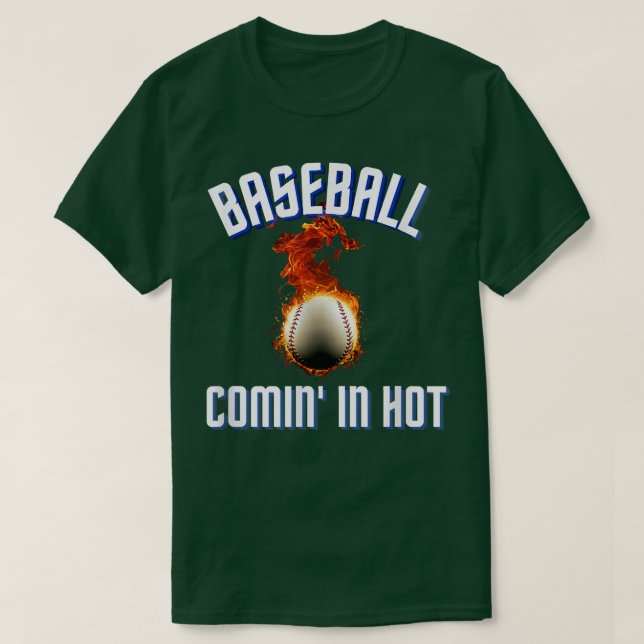 T-shirt Entrée de base-ball en mode chaud (Design devant)