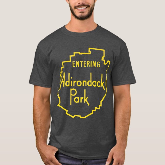T-shirt Entrée des signes Adirondack Park (Devant)