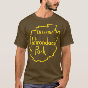 T-shirt Entrée du parc Adirondack Panneau Montagnes Adiron