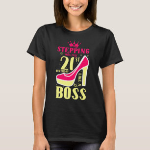 T-shirt Entrée En Mon 21E Anniversaire Comme Un Boss Birth