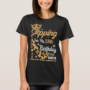 T-shirt Entrée En Mon 28E Anniversaire Avec Dieux Grace Le