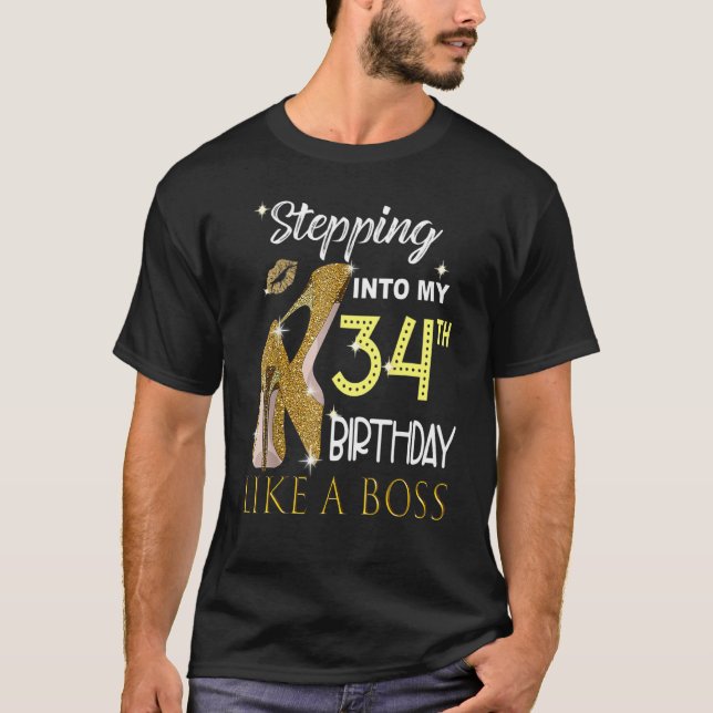 T-shirt Entrée En Mon 34E Anniversaire Comme Un Anniversai (Devant)