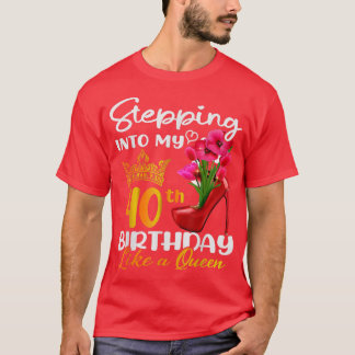 T-shirt Entrée En Mon 40E Anniversaire Comme Une Reine Pou