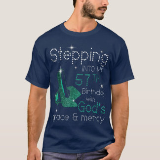 T-shirt Entrée En Mon 57E Anniversaire Avec Dieux Grace &