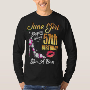 T-shirt Entrée En Mon 57E Anniversaire Comme Un Patron Pou