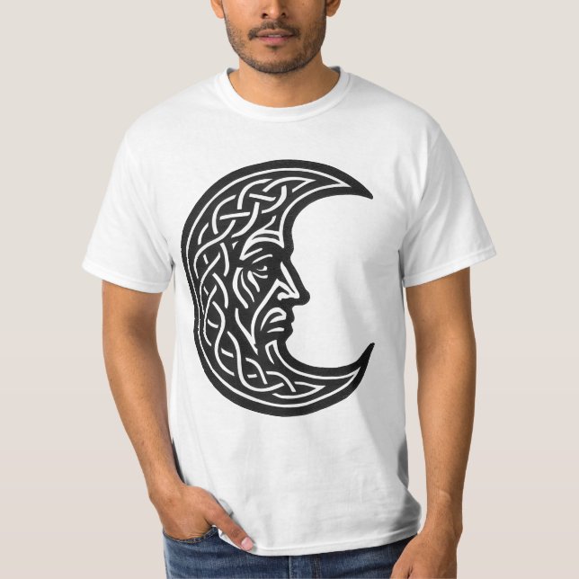 T-shirt Entrelacs celtiques en forme de lune – Emblème à l (Devant)