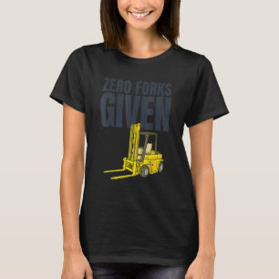 T-shirt Entrepôt de l'opérateur de chariot élévateur Zéro