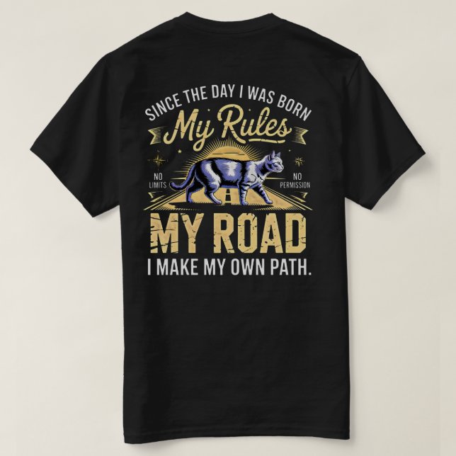 T-shirt Entrepreneur Chat Boss - Mes Règles Ma Rou (Design dos)