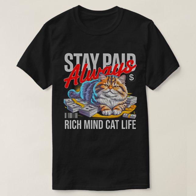 T-shirt Entrepreneur Chat Boss - Restez Payé Esprit de Cha (Design devant)