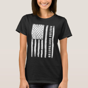 T-shirt Entrepreneur de toiture pour hommes du 4 juillet