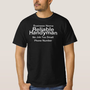 T-shirt Entrepreneur Fiable en Ménage Personalisé