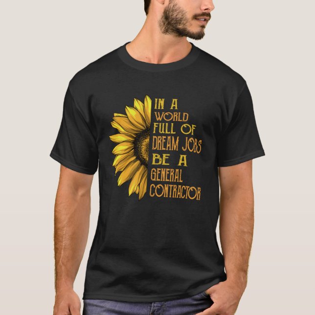 T-shirt Entrepreneur général de tournesol (Devant)
