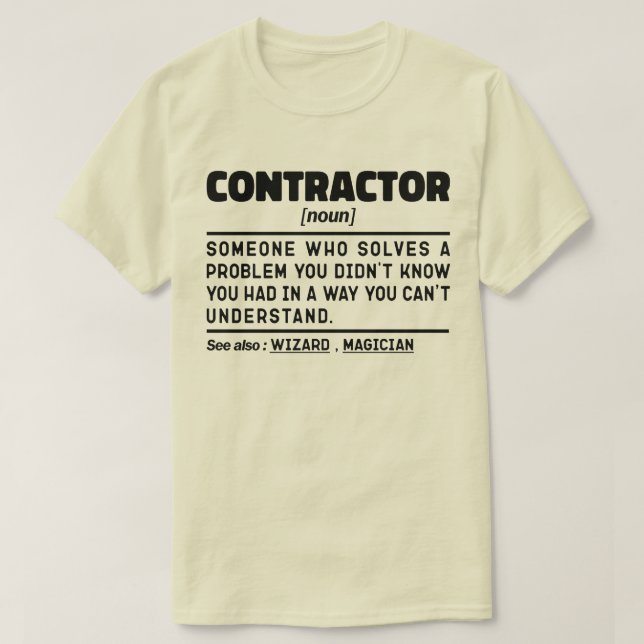 T-shirt Entrepreneur Noun Cool Maison Constructeur Idée ac (Design devant)