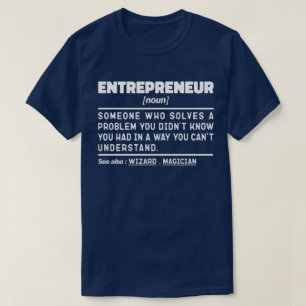 T-shirt Entrepreneur Noun Définition Cool Propriétaire d'e