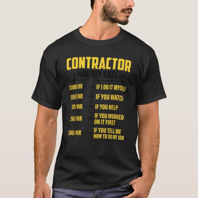 T-shirt Entrepreneur Taux horaire Funny Co-Worker (Devant)