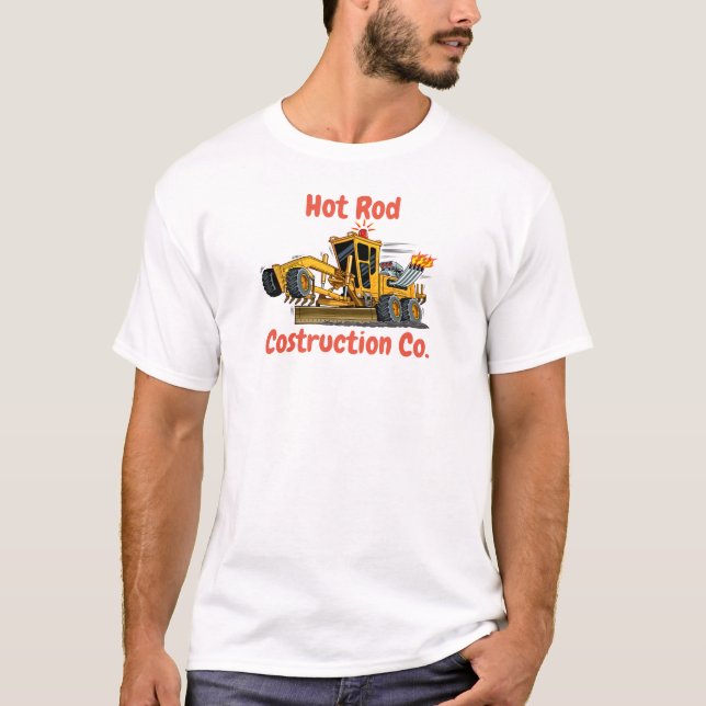 T-shirt Entreprise De Construction Backhoe And Motor Grade (Devant)