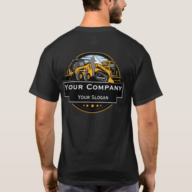 T-shirt Entreprise de Construction de Matériel Lourd Profe (Dos)