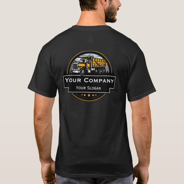 T-shirt Entreprise de Construction de Matériel Lourd Profe (Dos)