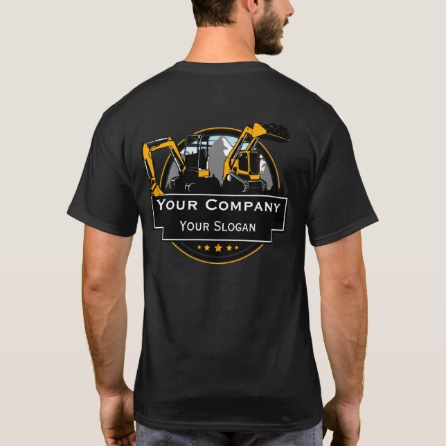 T-shirt Entreprise de Construction de Matériel Lourd Profe (Dos)