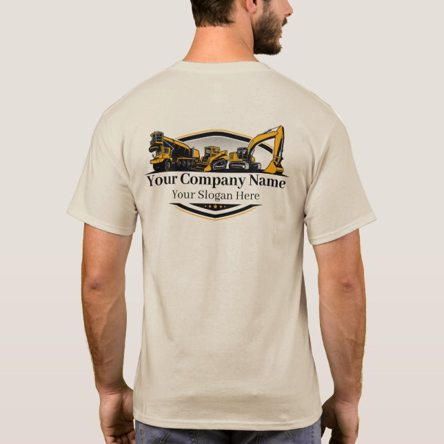 T-shirt Entreprise de Construction de Matériel Lourd Profe (Dos)