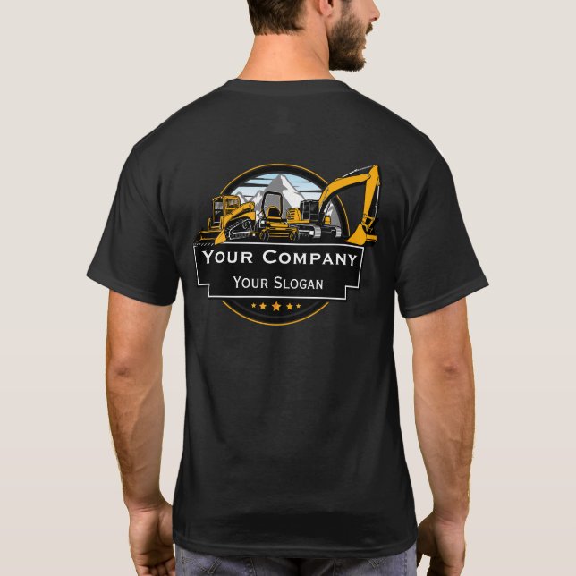 T-shirt Entreprise de Construction de Matériel Lourd Profe (Dos)
