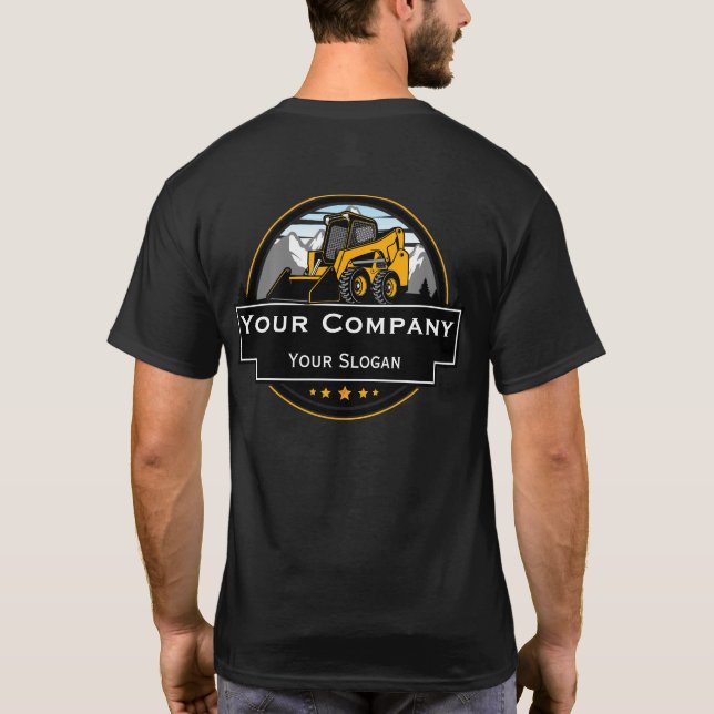 T-shirt Entreprise de Construction de Matériel Lourd Profe (Dos)