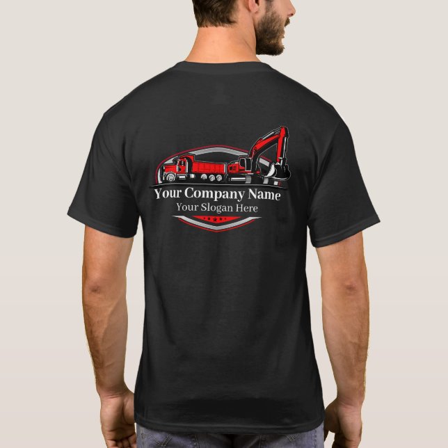 T-shirt Entreprise de Construction de Matériel Lourd Profe (Dos)