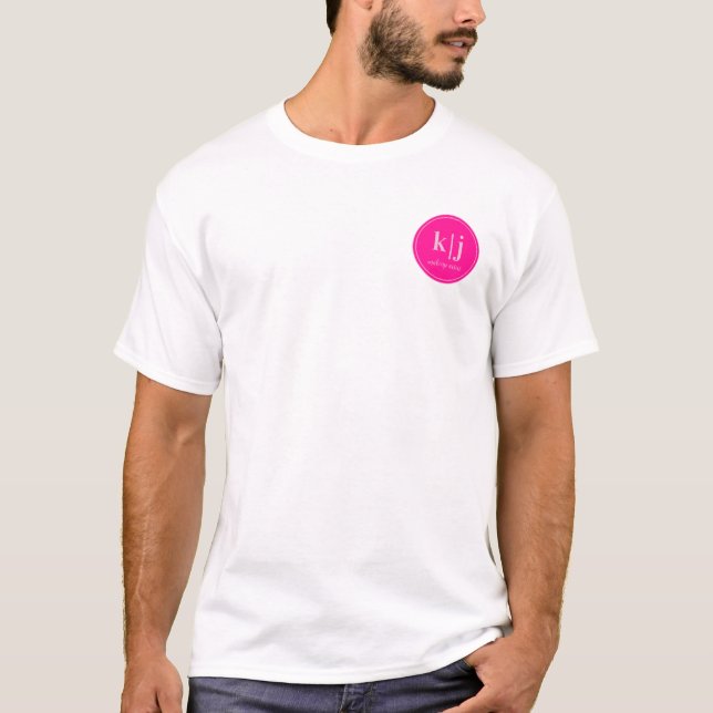 T-shirt Entreprise de maquillage avec logo monogramme (Devant)