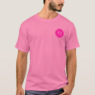 T-shirt Entreprise de Maquillage Logo Monogramme Rose