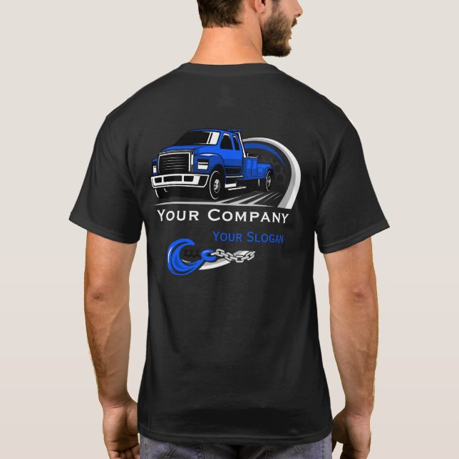 T-shirt Entreprise de remorquage professionnelle, service  (Dos)