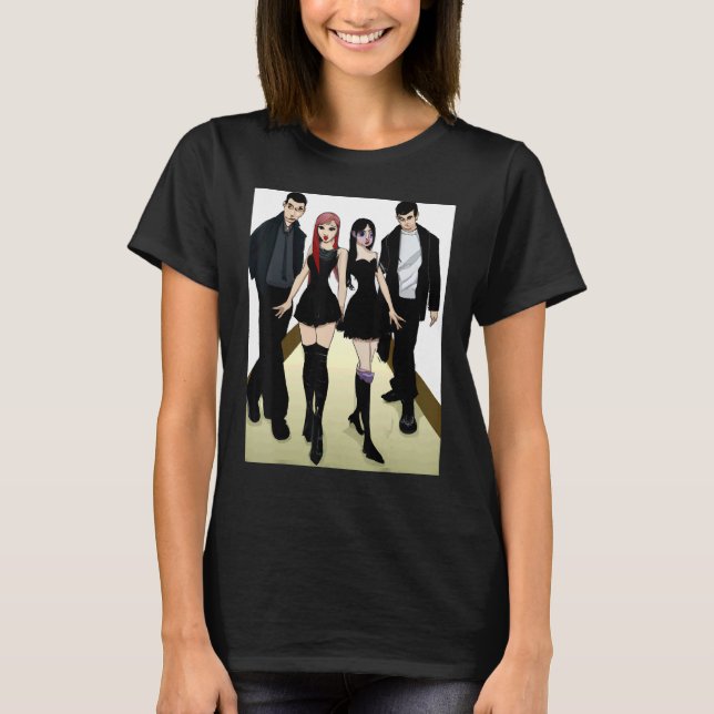 T-shirt Entreprise Goth Goth Clique Amis 1 (Devant)